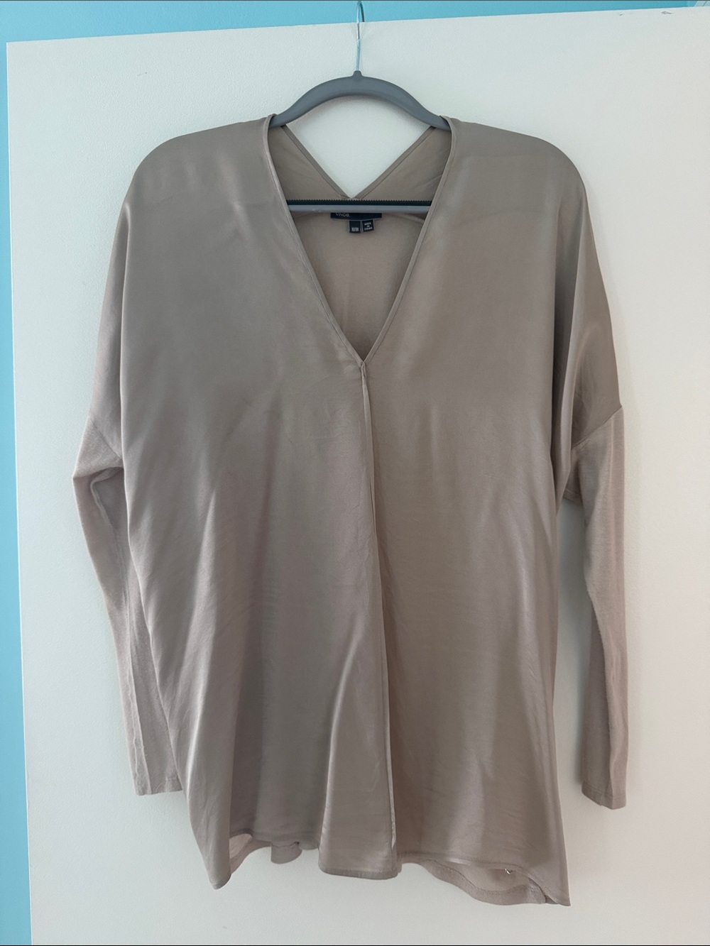 Vince M Silk Knit Blouse